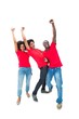© WavebreakMediaMicro - Excited football fans in red cheering