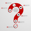 Abstract infographic in the form of question mark.