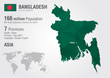 Bangladesh world map woth a pixel diamond texture.