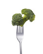 Broccoli auf einer Gabel
