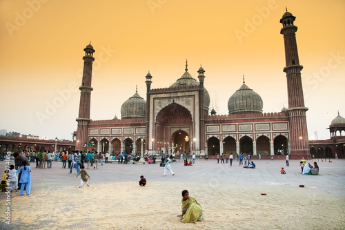 Fotografie, Obraz Architectural detail of Jama Masjid Mosque, Old Delhi, India