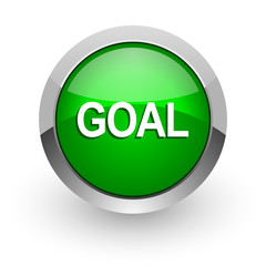 Aufkleber - goal green glossy web icon