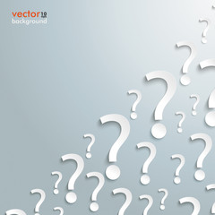 Wall Mural - White Question Marks Cover