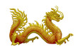 golden Chinese dragon on isolate background