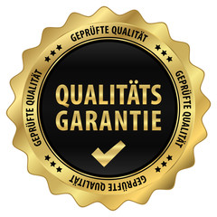 Poster - Qualitätsgarantie - geprüfte Qualität - gold