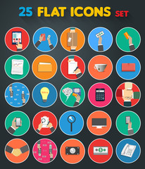 Business, office and marketing items icons