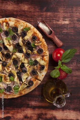 Naklejka samoprzylepna Pyszna pizza.