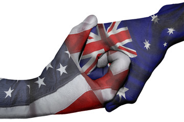 Handshake between United States and Australia