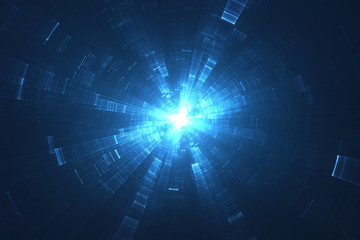 Wall Mural - abstract circular science fiction futuristic background