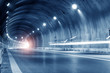 Abstract car in the tunnel trajectory