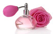 © Africa Studio - Perfume bottle with rose isolated on white