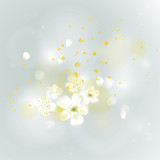 Fototapeta Sypialnia - Jasmine / Floral card with white flowers