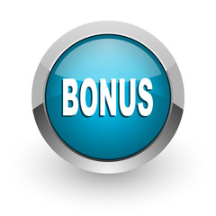 Poster - bonus blue glossy web icon