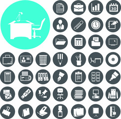 Office and organization icons set