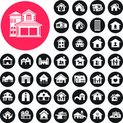 Wall Mural - Houses icon set