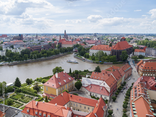 Naklejka na drzwi View of Wroclaw