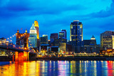 Fototapeta Miasta - Cincinnati downtown overview