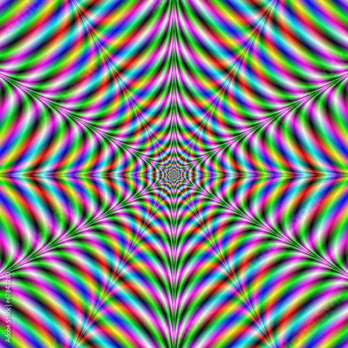 Tapeta ścienna Mała, spiczasta psychodeliczna sieć