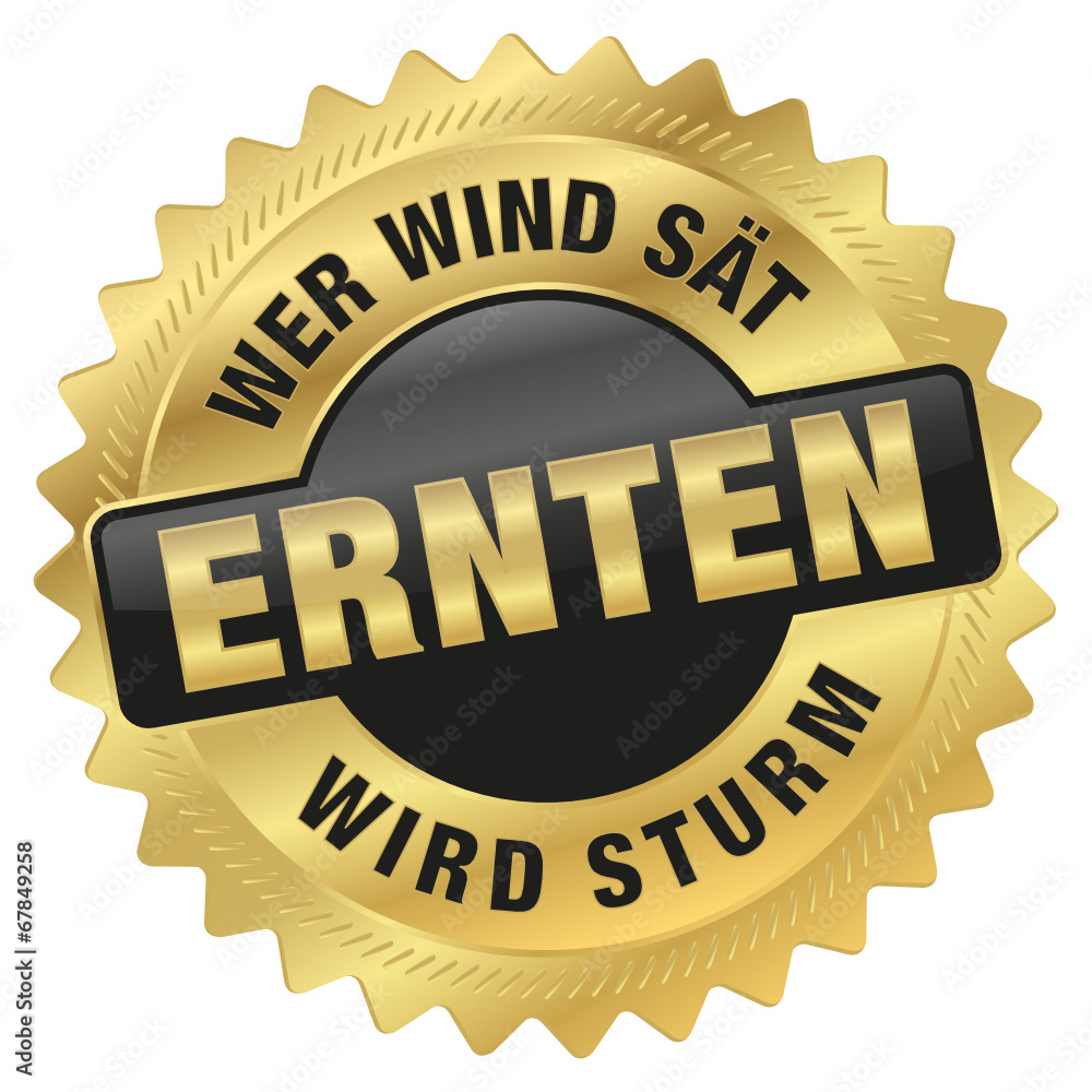 Wer Sturm Sät Wird Wind Ernten Stock-Vektorgrafik „Wer Wind sät, wird Sturm ernten“ | Adobe Stock
