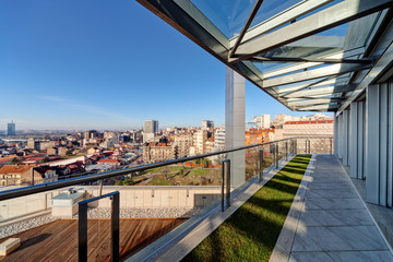 Modern building terrace