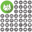 Camping icons set. Illustration eps10