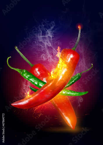 Naklejka samoprzylepna Wybuchowy gorący chili