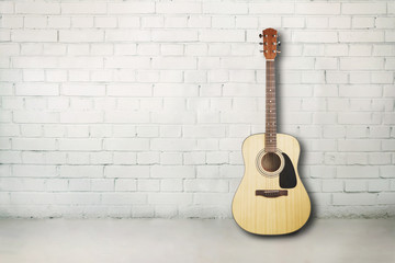 Wall Mural - Acoustic guitar in room