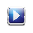 © rizwanali3d - Play Rounded Corner Square Vector Blue Web Icon Button