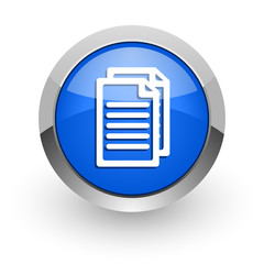 Aufkleber - document blue glossy web icon