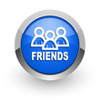 © Alex White - friends blue glossy web icon