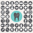 Dental icons set. Illustration eps10