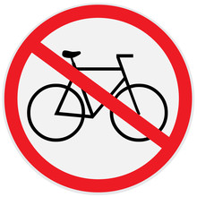 No Bikes Allowed Sign