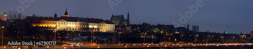 Fotoboard na płycie Warszawa nocą