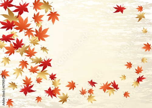 風に舞う紅葉の背景 Stock Vector Adobe Stock