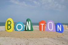 Bon Ton Concept, French Word For Good Manners On Stones