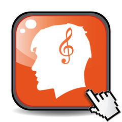 Wall Mural - MUSIC HEAD ICON