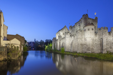 Fototapete - Gravensteen castle, Ghent, Belgium