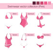 Pink swimwear collection