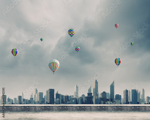 Fotoboard na płycie Latające balony