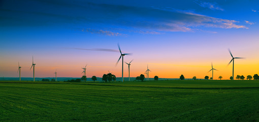 wind farm on kashubian - poland
