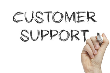 Canvas Print - Hand writing customer support