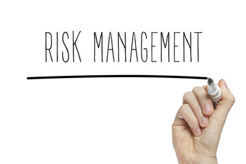 Wall Mural - Hand writing risk management