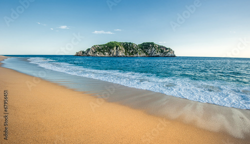 Obraz na płótnie canvas dwuczęściowy "dyptyk" Plaża cacaluta w huatulko, oaxaca, meksyk