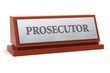 Prosecutor job title on nameplate