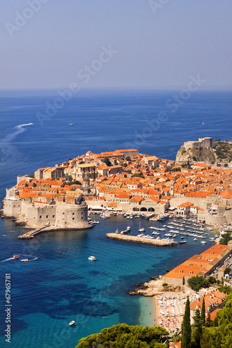 Tapeta ścienna Spektakularny malowniczy wspaniały widok na dubrovnik, chorwacja