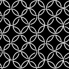 Poster - Abstract rings seamless pattern for your design