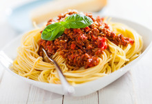 Bowl Of Delicious Italian Spaghetti Bolognese