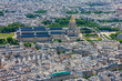 View of Paris and Les Invalides from the Eiffel tower, France