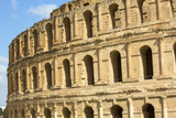 Fototapeta  - El Jem Coliseum ruins in Tunisia