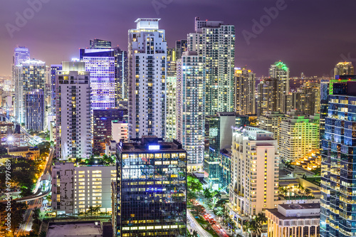 Plakat na papierze fotorealistycznym Miami, pejzaż florida